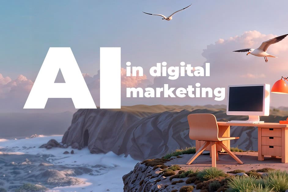 AI in digital marketing — визуализация на ролята на изкуствения интелект в дигиталния маркетинг, създадена от Digital Marketing Group.